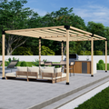DIY Pergola Bracket Kit for a Freestanding Pergola With Slatted Roof (Up to 24' x 12')