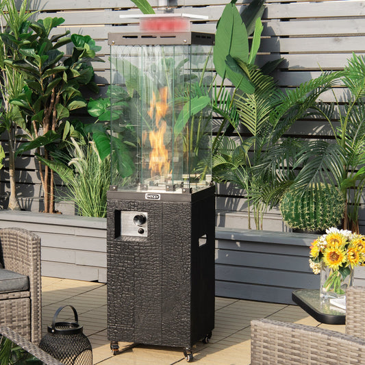41 000 BTU Propane Patio Heater with Metal Hood Backyard Radiance