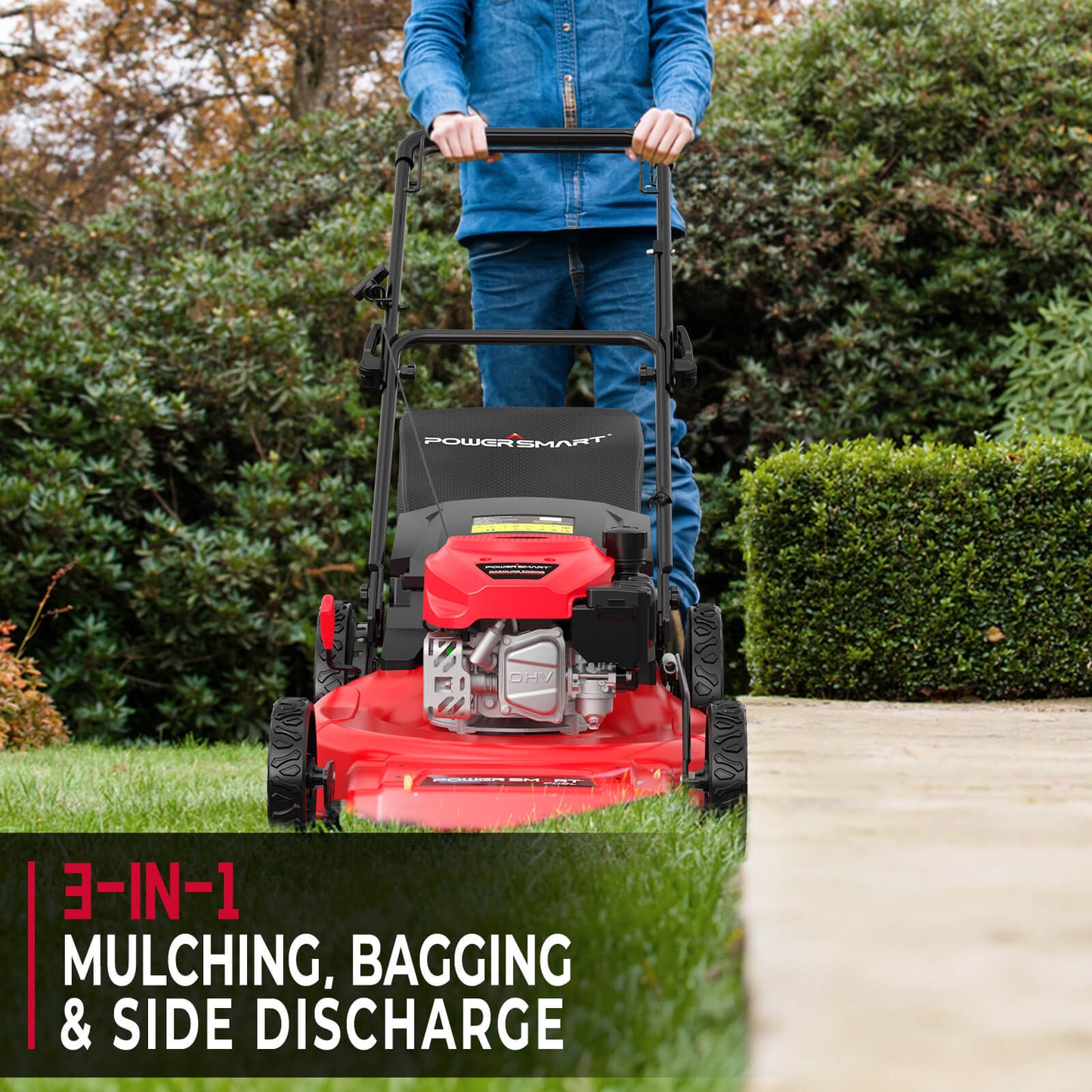 22" Gas Self-Propelled 3-in-1 Lawn Mower V8622S