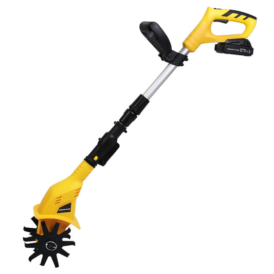 Cordless Electric Garden Tiller Cultivator With 20V Rechargeable Battery 3.93In Width 6.69In Depth 250RPM Max For Garden Yard Farm Lawn Backyard Radiance