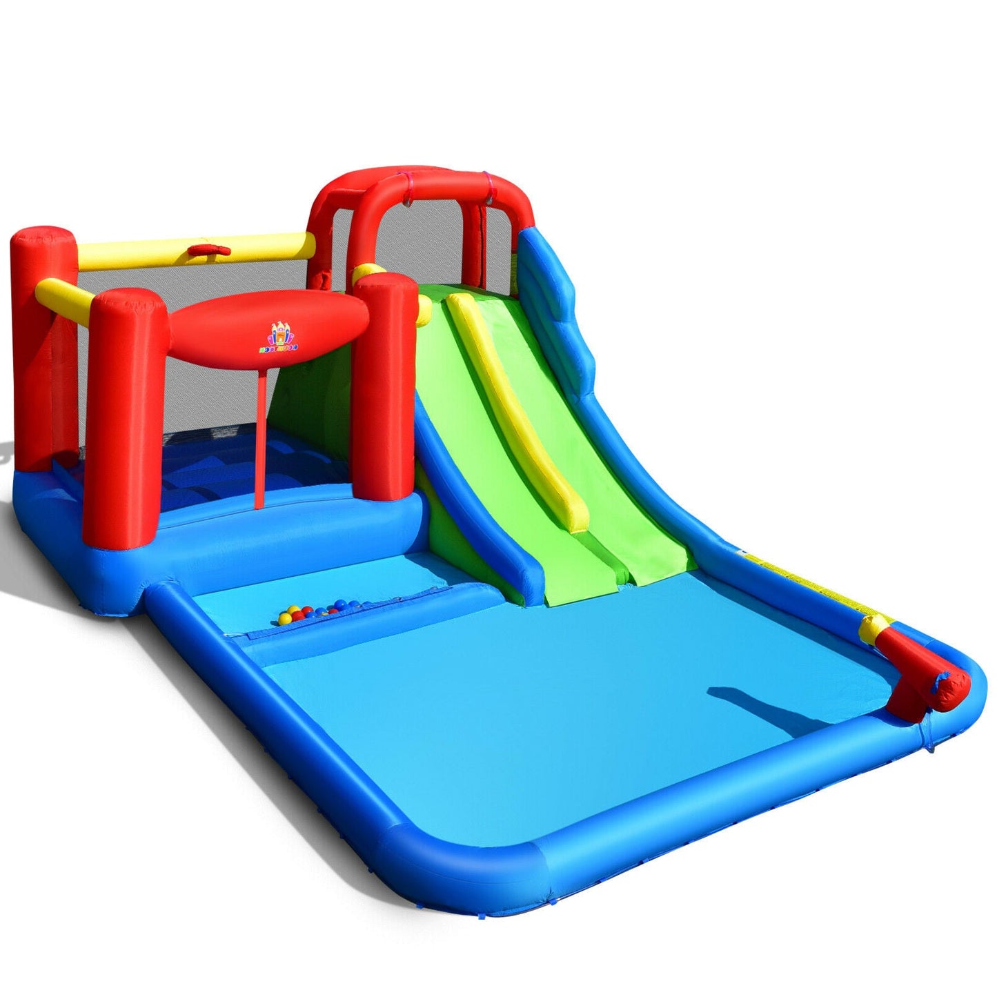Inflatable Water Slide with Ocean Balls for Kids